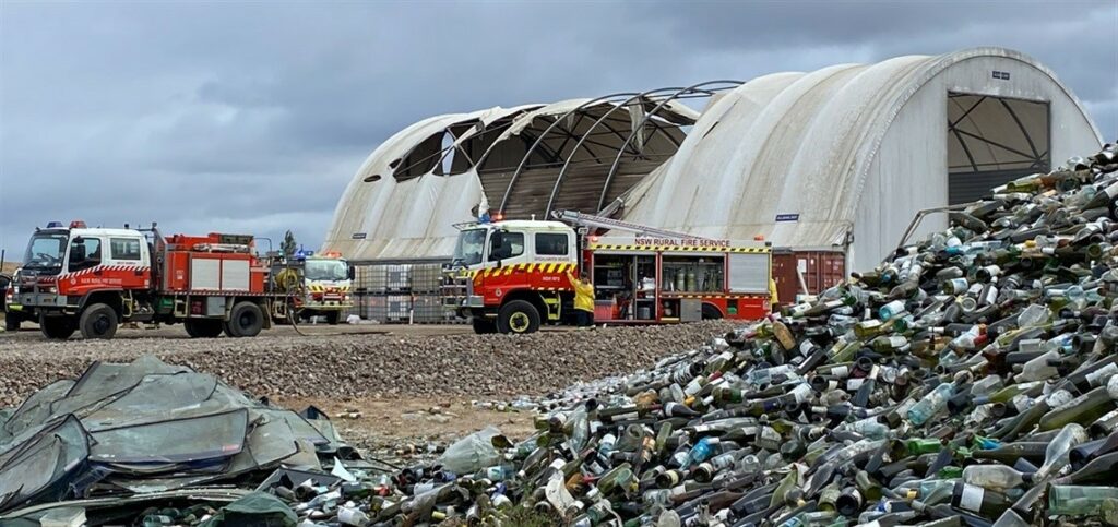 Battery fire at West Nowra Waste Depot
